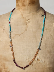 Beaded Necklace & Wrap Bracelet - Light