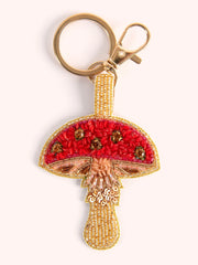 Beaded Keyring - Toadstool