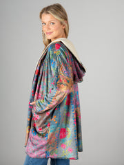 Cozy Blanket Kimono - Vintage Rose Patchwork