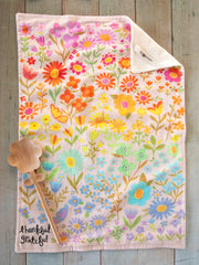 Cotton Dish Towel - Thankful Grateful Floral