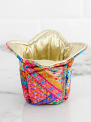 Ice Cream Cozy - Pink Folk Flower Patchwork