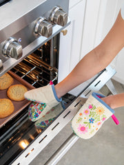 Embroidered Mini Oven Mitts, Set of 2