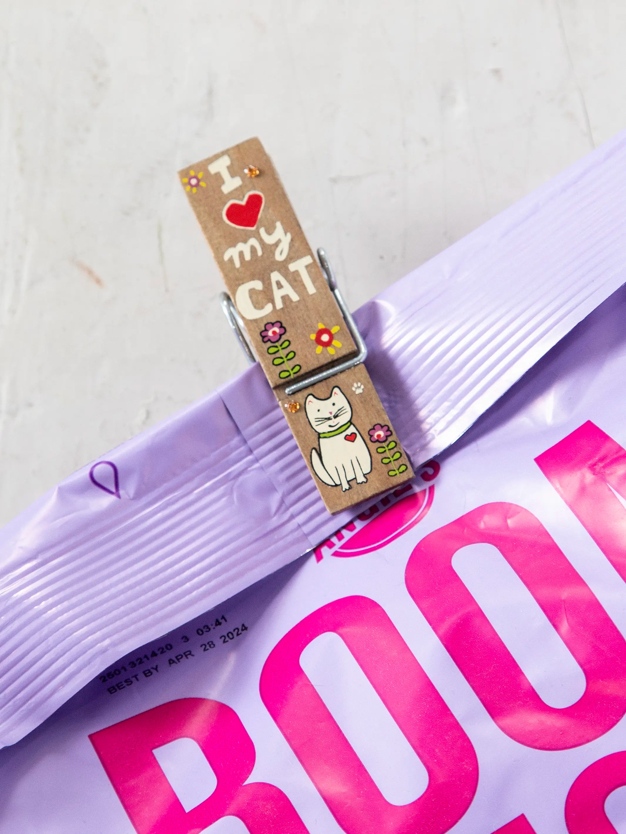 Happy Clips, Set of 4 - Heart My Cat