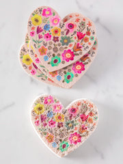 Puff Up Sponges, Set of 5 - Heart