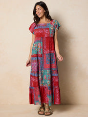 Berkley Maxi Dress - Jewel Positano Scarf