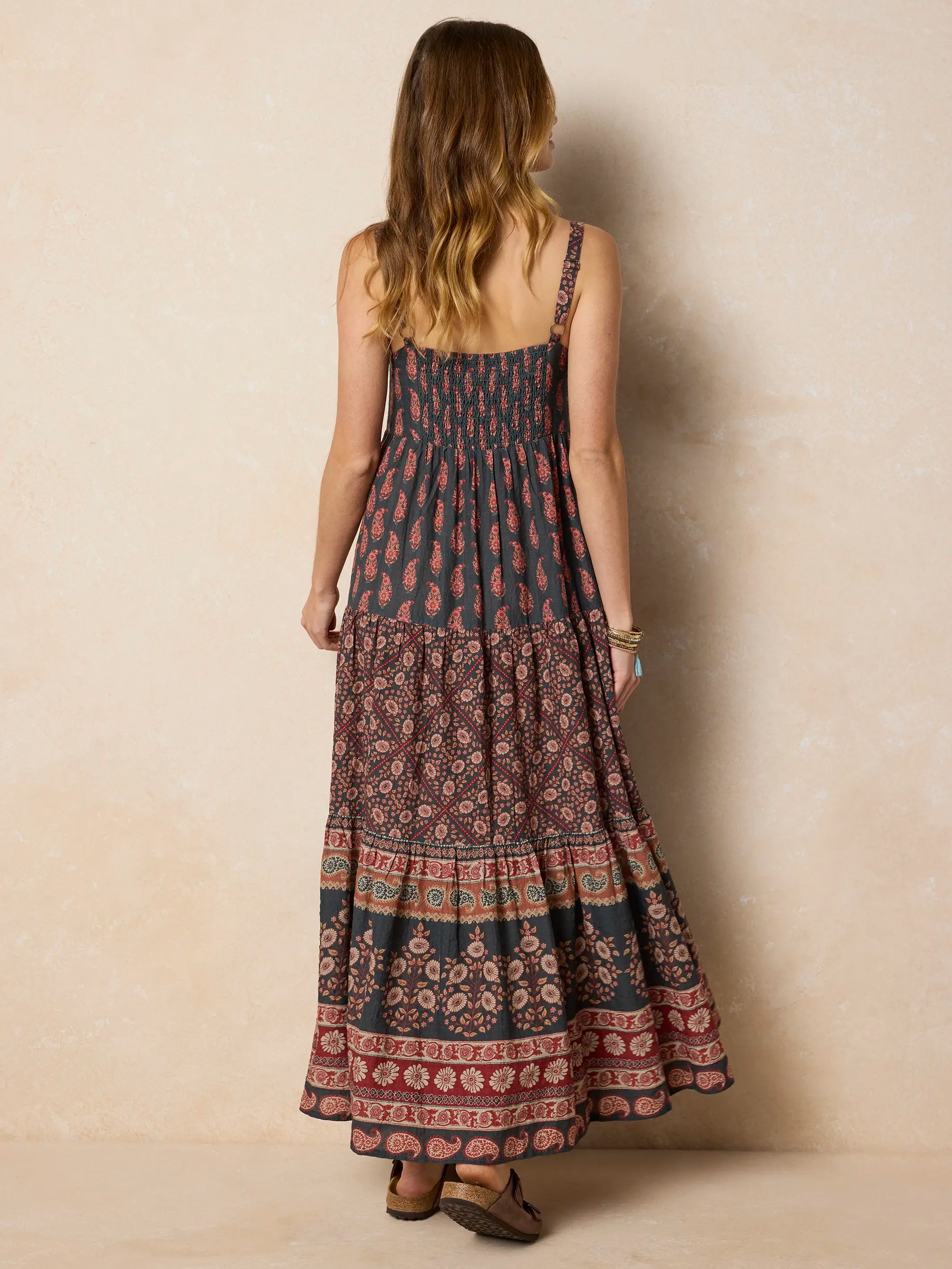Patricia Maxi Dress - Wildflower Medallion Border