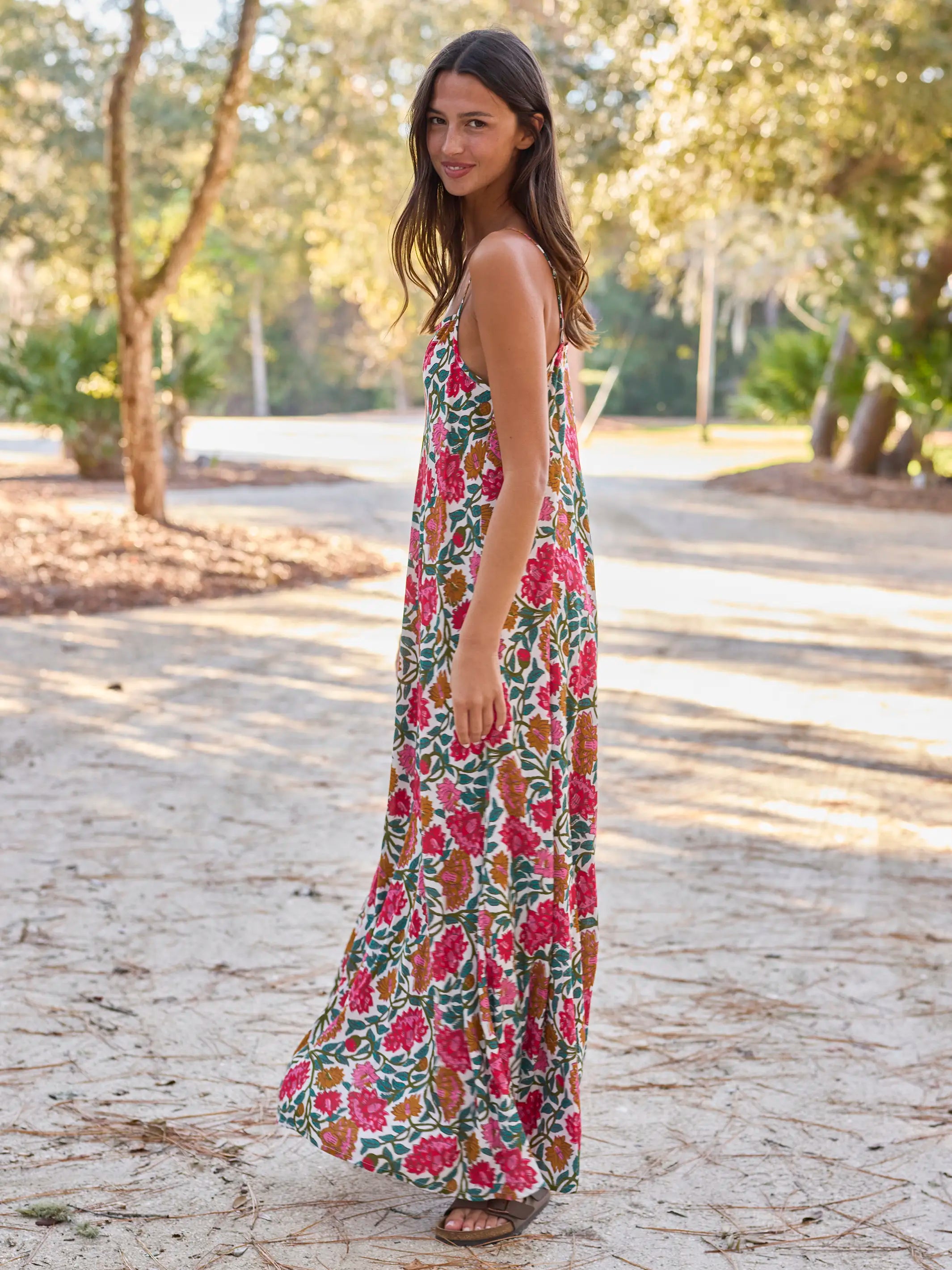 Amellia Maxi Dress - Lush Zinnias