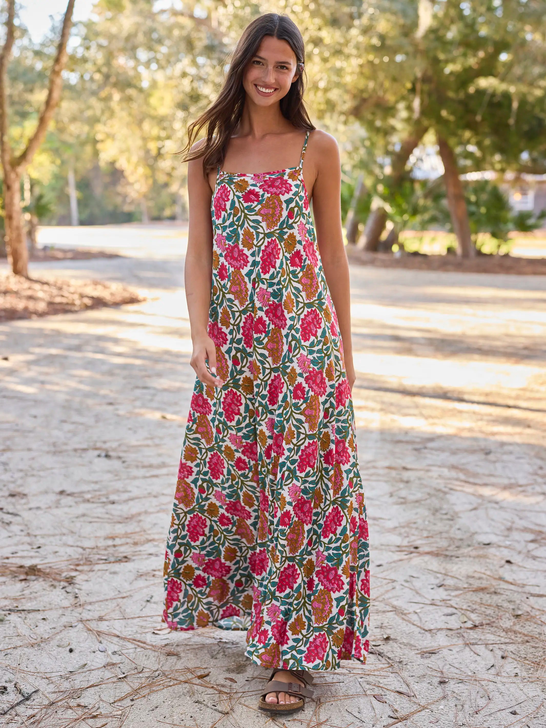 Amellia Maxi Dress - Lush Zinnias