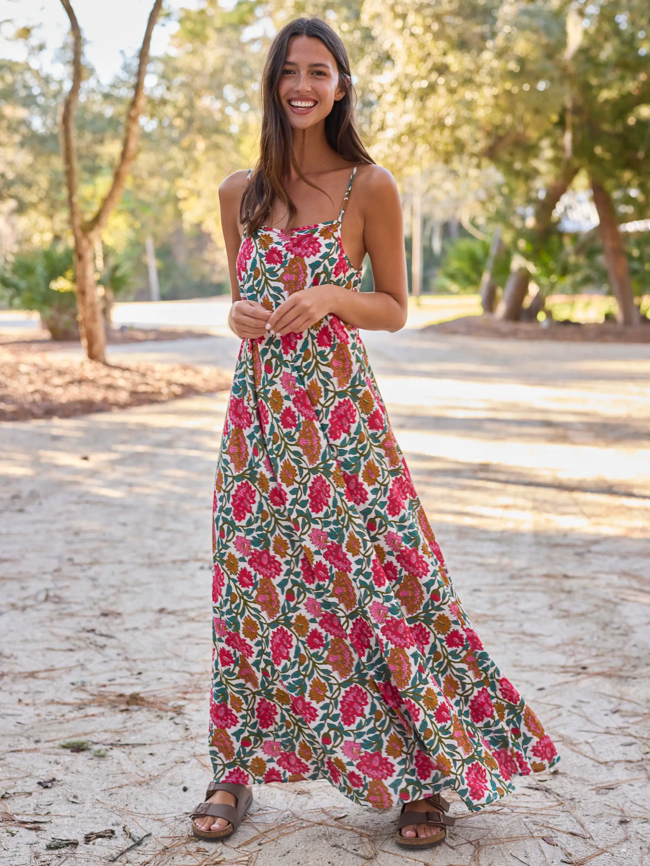 Amellia Maxi Dress - Lush Zinnias