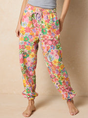 Printed Jogger Pants - Rainbow Floral