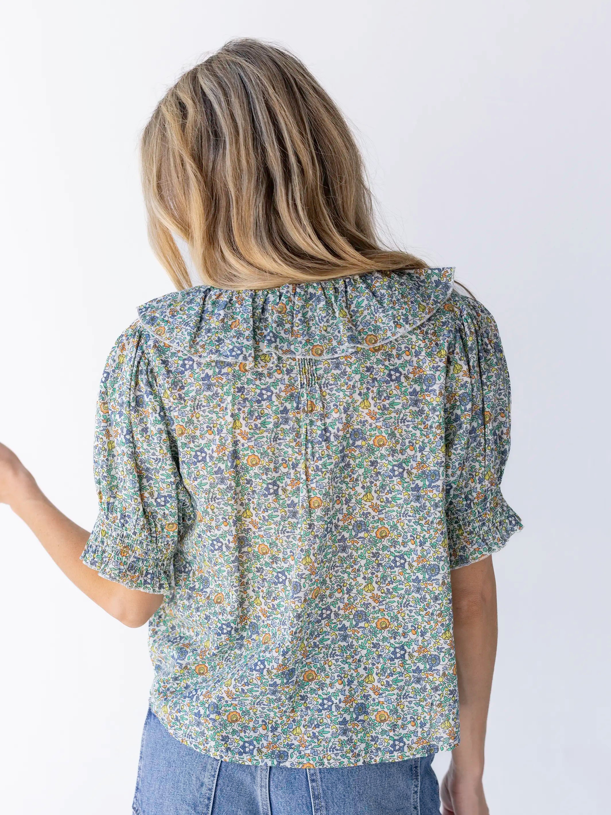 My Favorite Cotton Top - Blue Floral