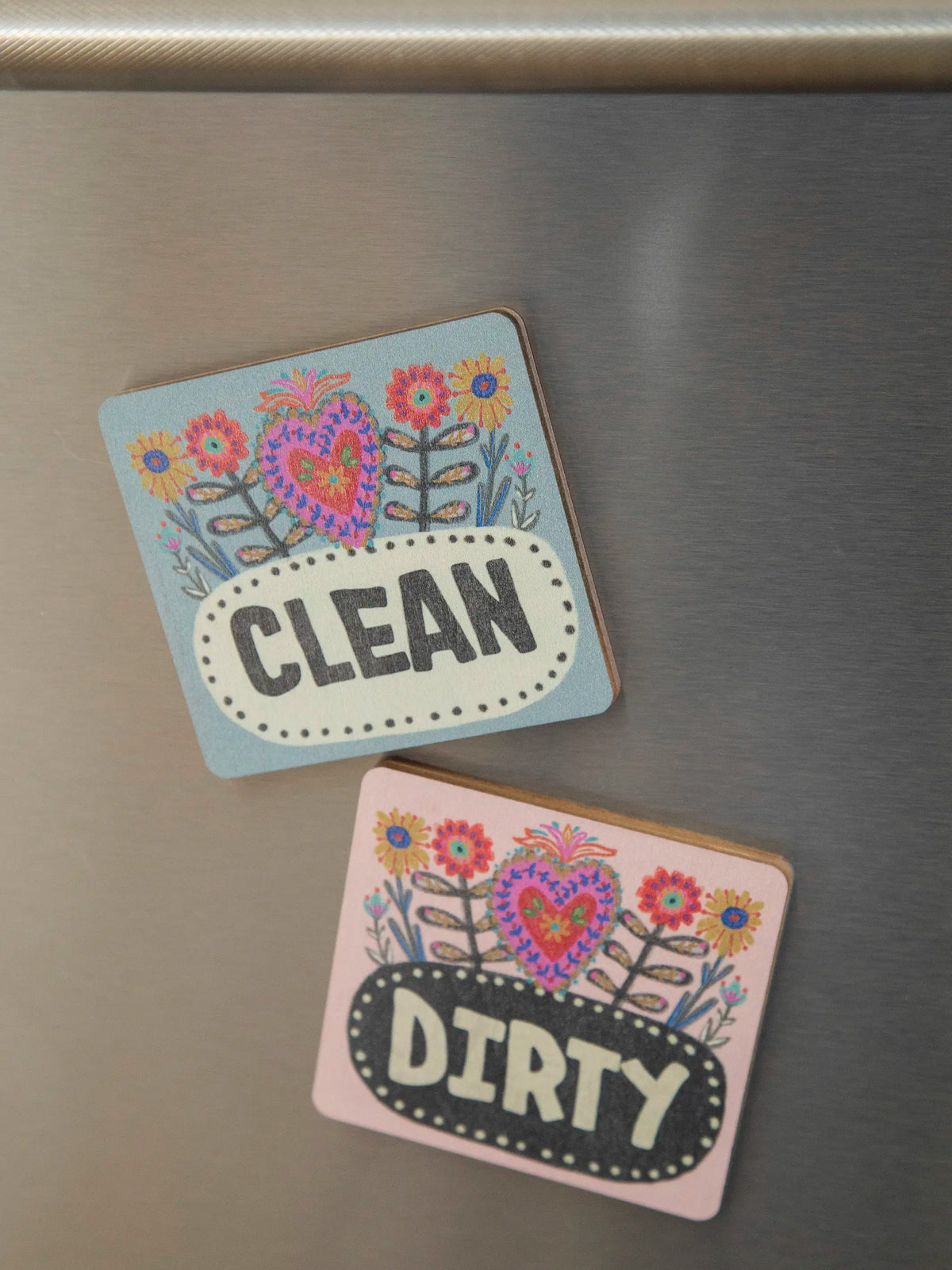 Double-sided Dishwasher Magnet - Heart