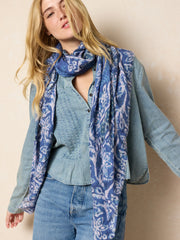 Convertible Scarf - Navy Border