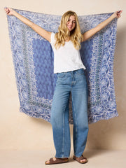 Convertible Scarf - Navy Border