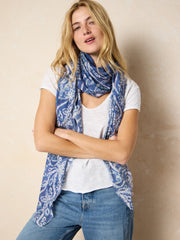 Convertible Scarf - Navy Border