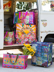 Carry All Happy Tote Bag - Floral Border