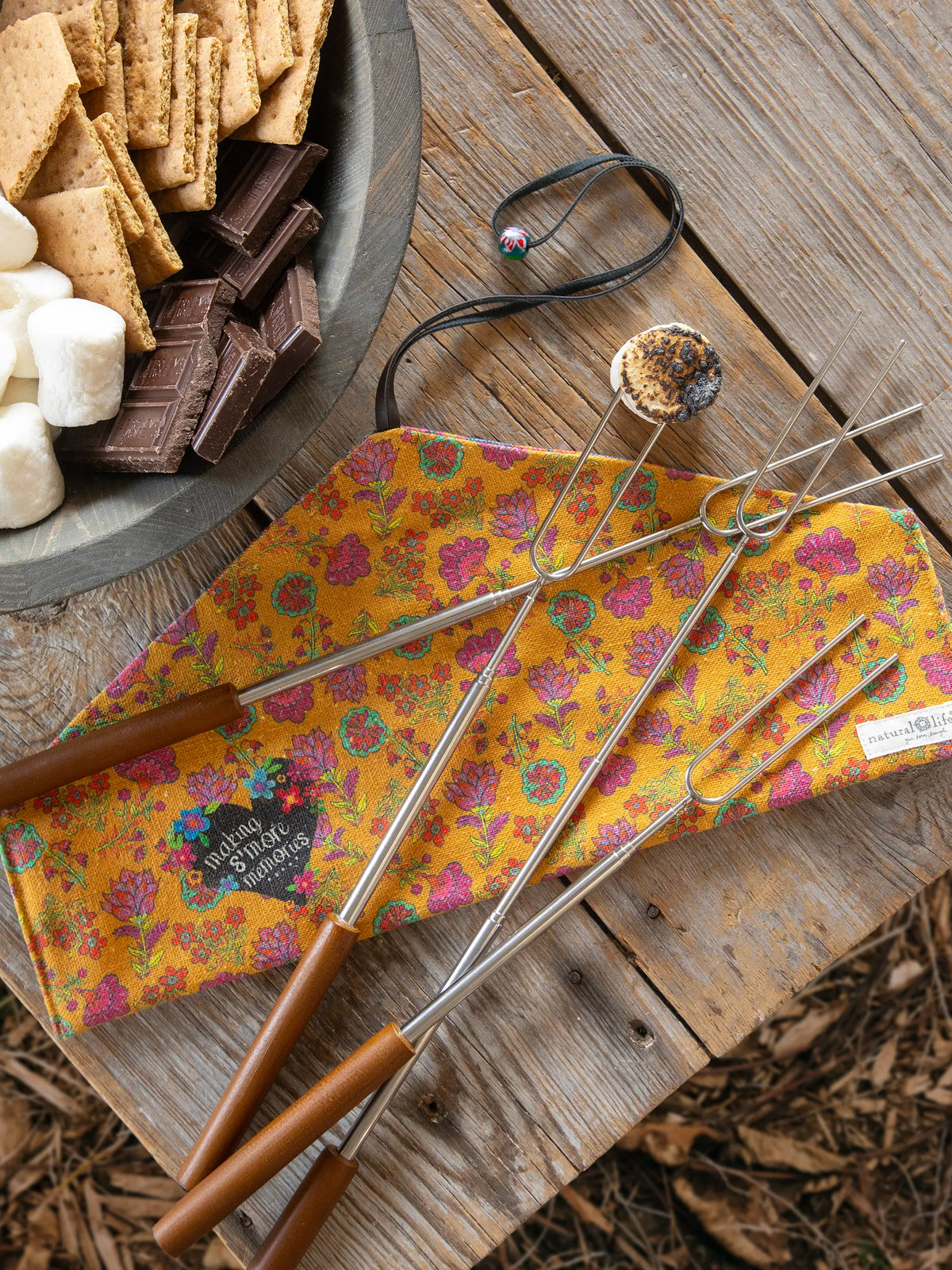 Campfire Extendable Roasting Sticks, Set of 4 - S'more Memories