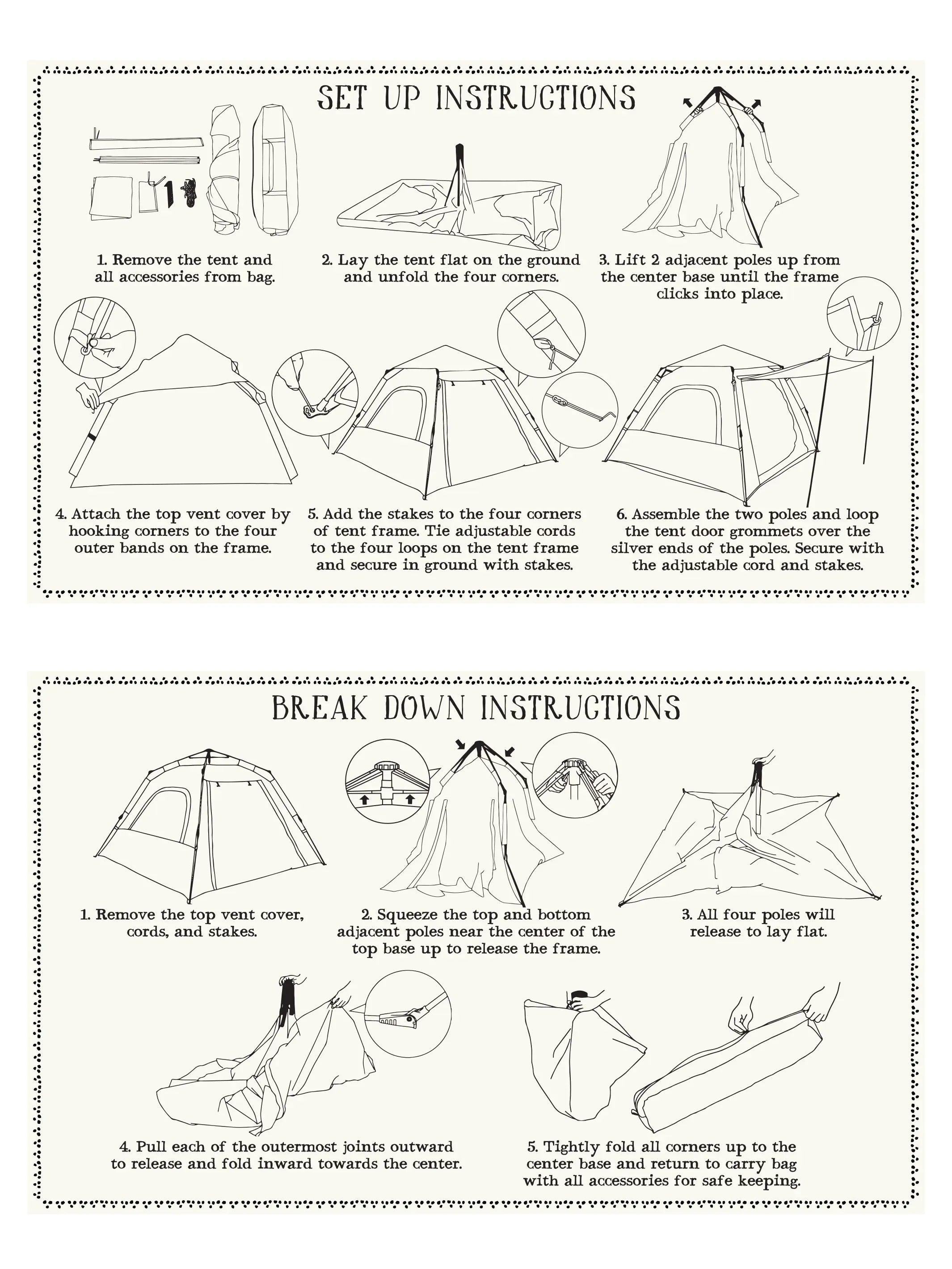 Live Happy Camping Tent - Wanderlust