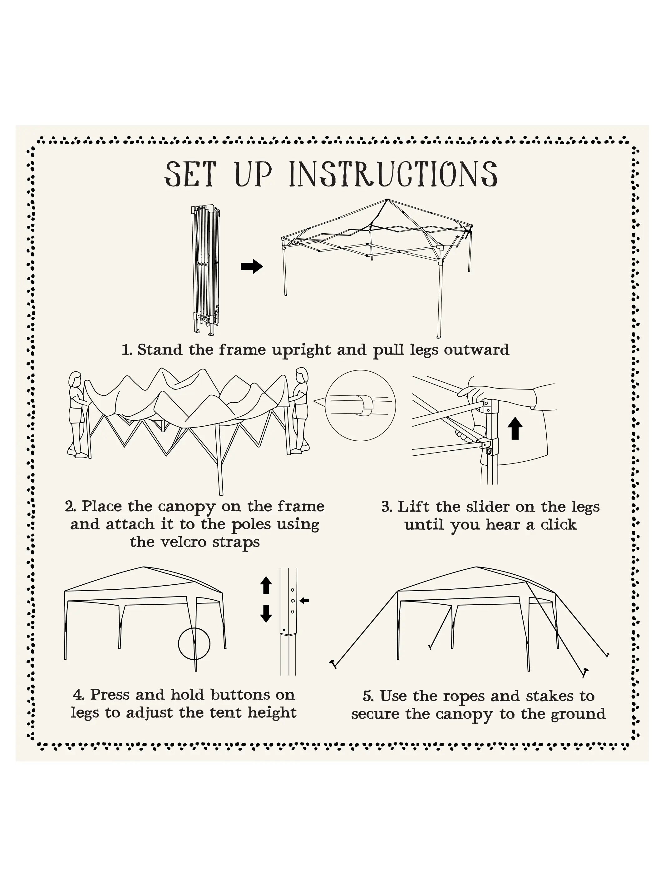 Live Happy Instant Canopy Tent - Dark Teal Floral