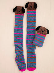 Over-the-Knee Cozy Socks - Dog