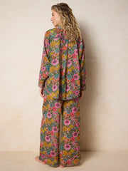 Dreamy Cotton Pajama Set - Drawn Garden Multi