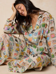 Dreamy Cotton Pajama Set - Coffee Cups