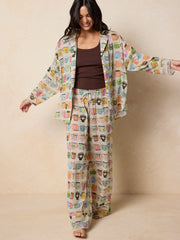 Dreamy Cotton Pajama Set - Coffee Cups