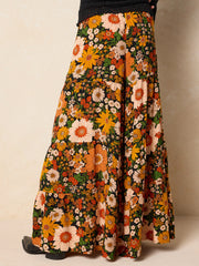 Patti Palazzo Pant -  Orange Floral Cotton