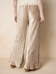 Magic Hour Velvet Pant - Champagne