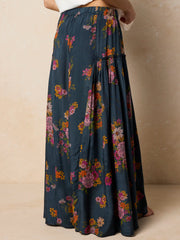 Margaux Wide Leg Pant - English Garden Charcoal