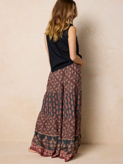 Patti Palazzo Pants - Wildflower Medallion Border