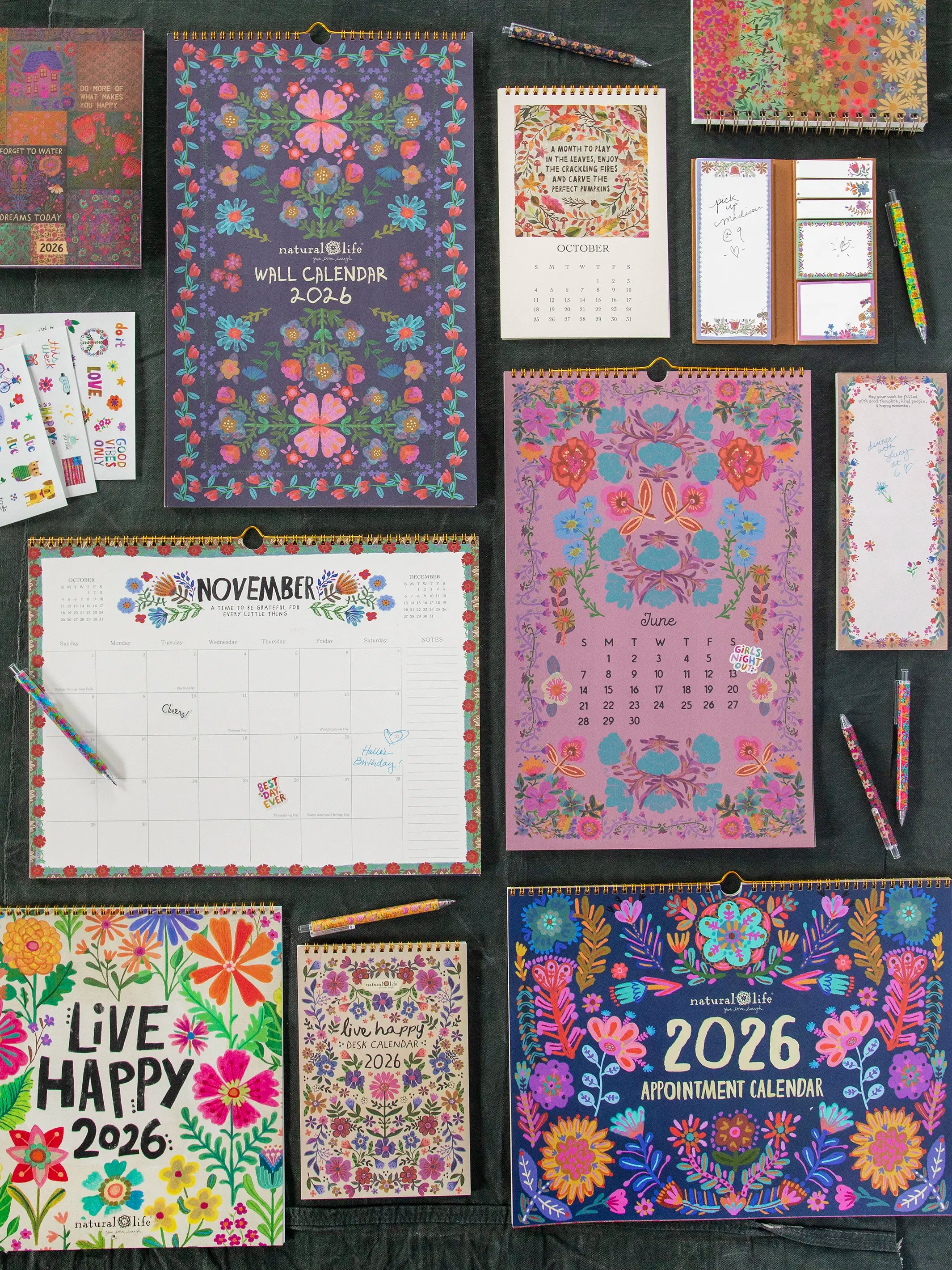 2026 Calendar - Navy Floral