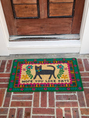 Bungalow Doormat - Hope You Like Cats
