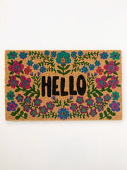 Bungalow Doormat - Hello