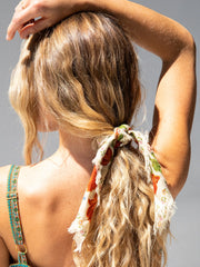 Printed Cotton Bandana - Cream Floral