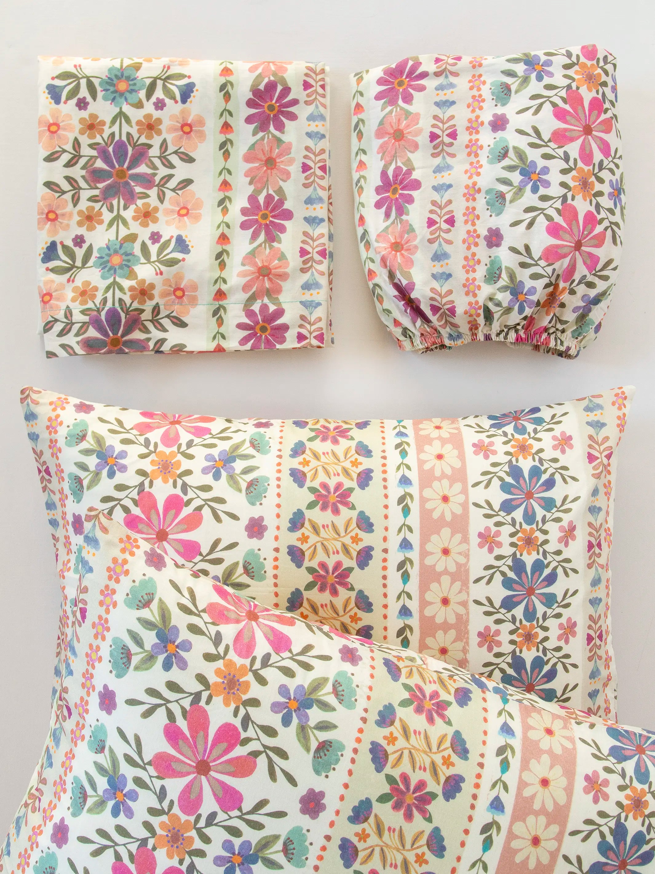 Sooo Soft Cotton Sheet Set - Wildflower Rows