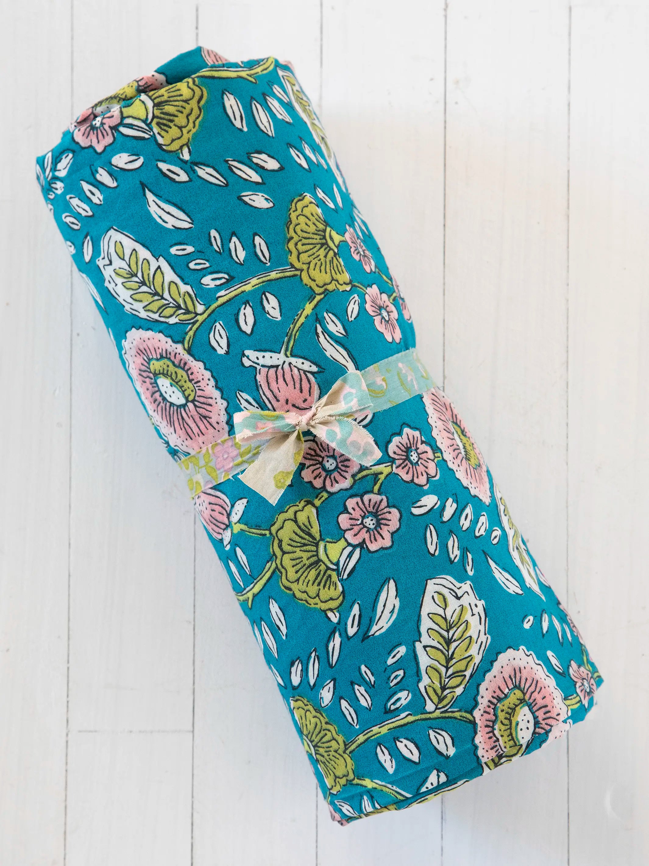 Sooo Soft Cotton Sheet Set - Blue Floral Vines