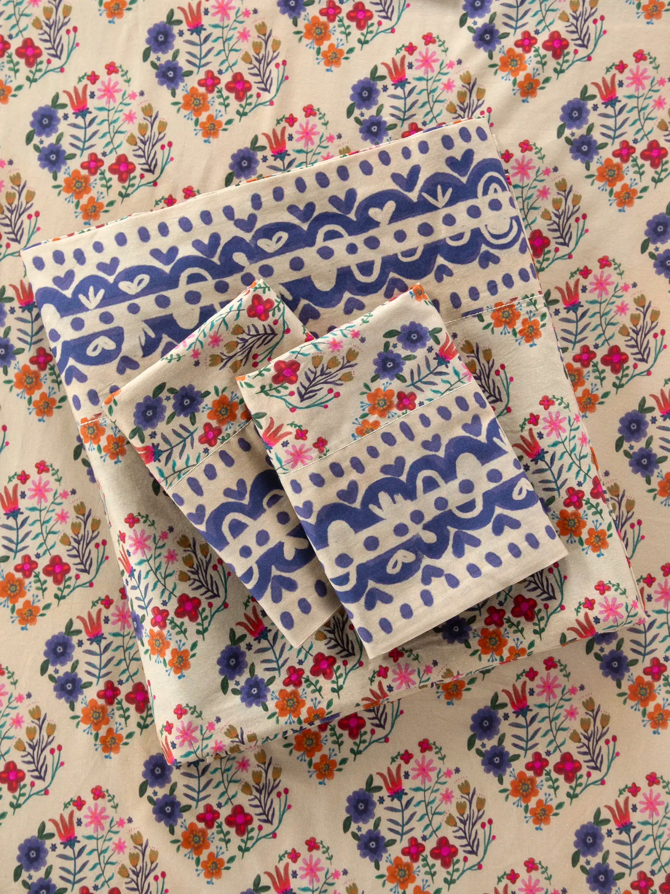 Sooo Soft Cotton Sheet Set - Floral Diamonds