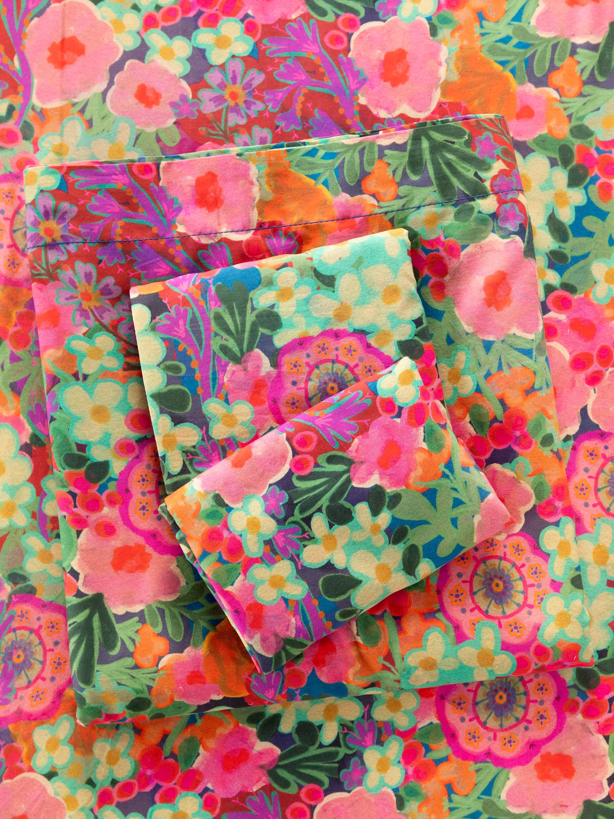 Sooo Soft Cotton Sheet Set - Pink Painted Garden