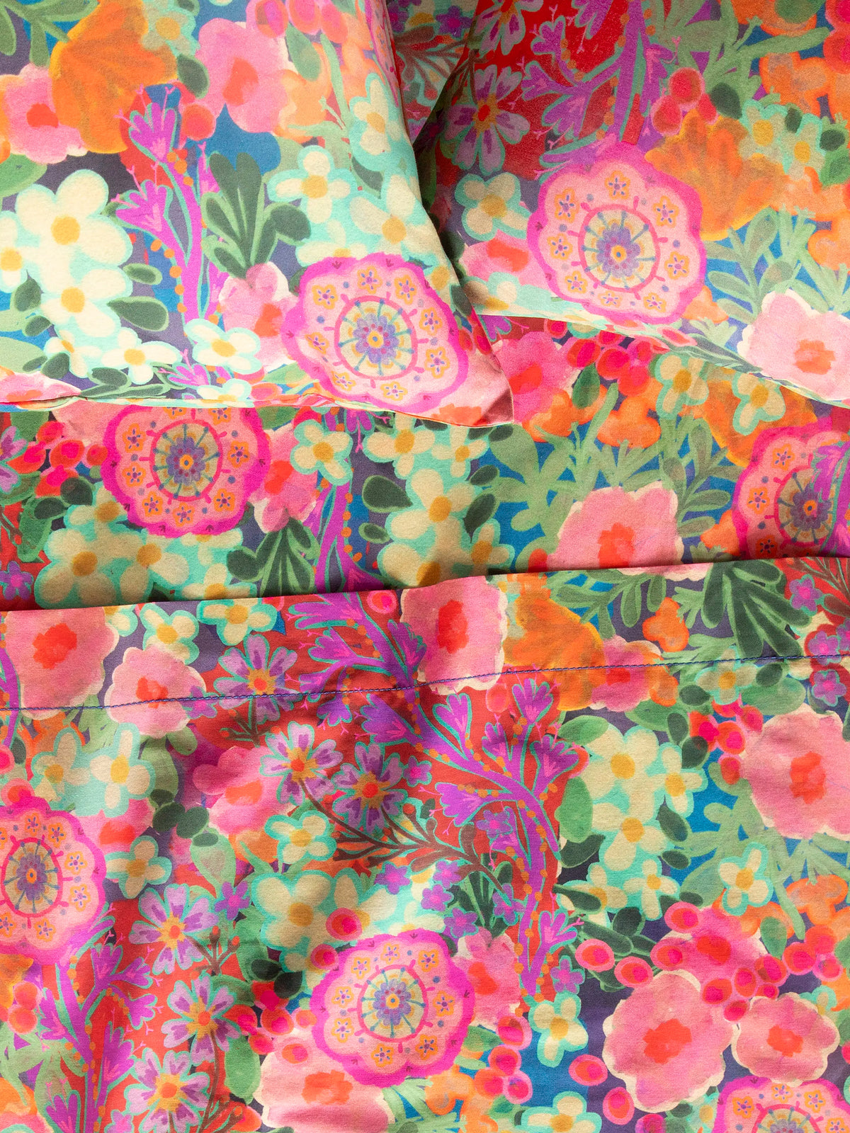 Sooo Soft Cotton Sheet Set - Pink Painted Garden