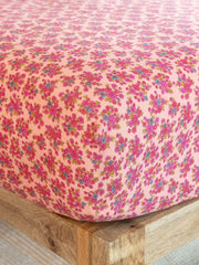 Mix & Match Cotton Fitted Sheet - Blush Folk Ditsy