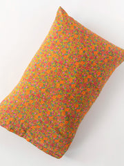 Mix & Match Cotton Pillowcase, Single - Green Retro Calico