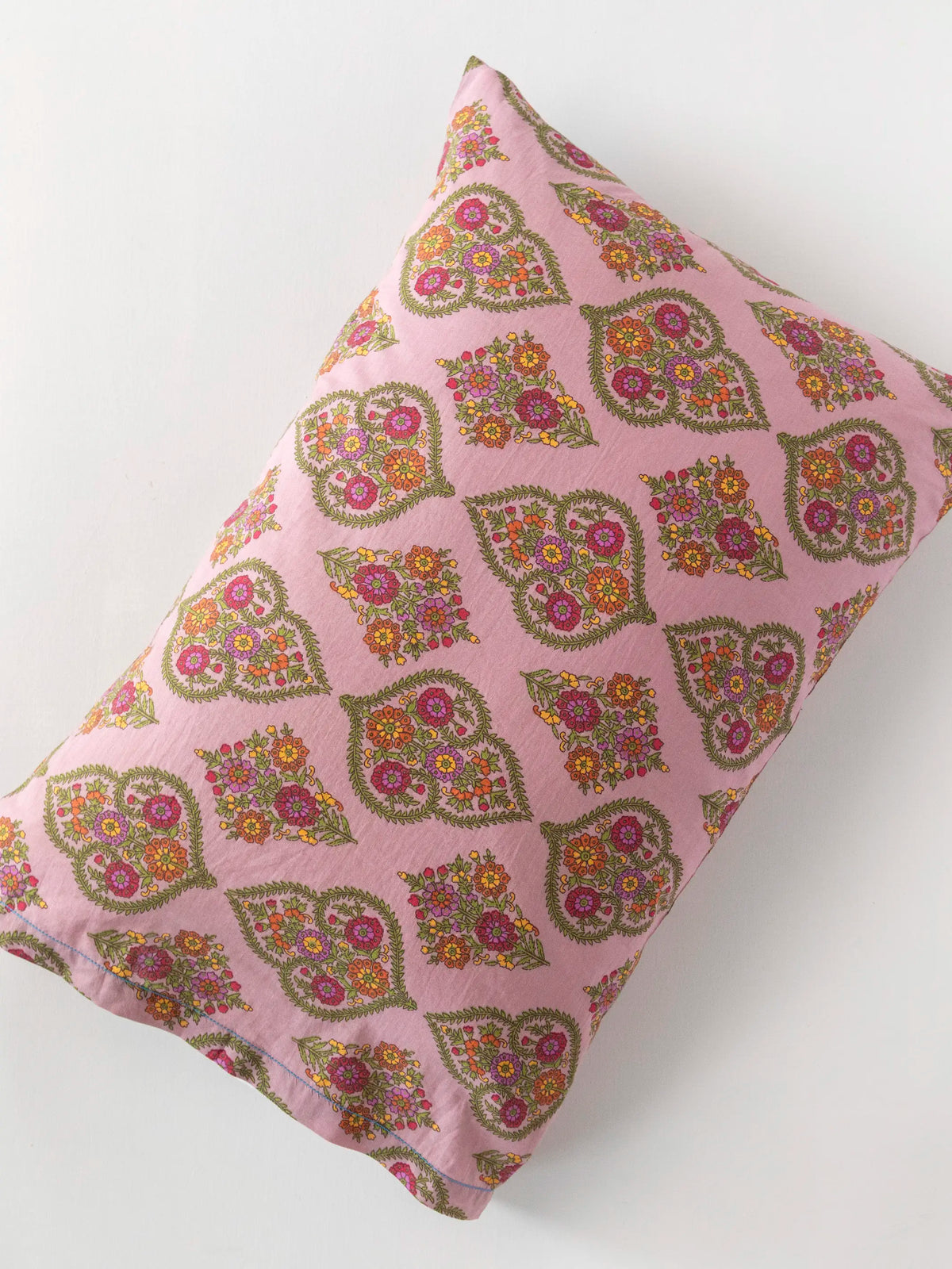 Mix & Match Cotton Pillowcase, Single - Pink Willow Medallion