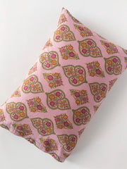 Mix & Match Cotton Pillowcase, Single - Pink Willow Medallion