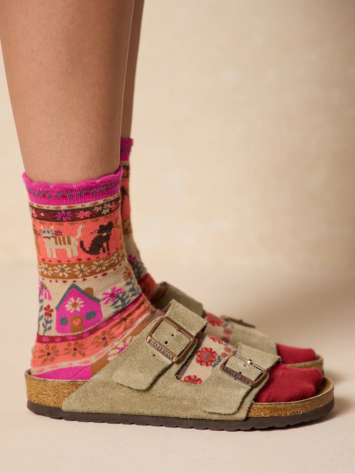 Boxed Boho Sock Set, Set of 3 - Cat