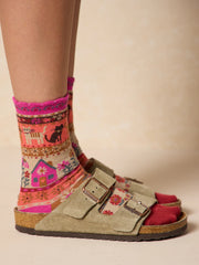 Boxed Boho Sock Set, Set of 3 - Cat