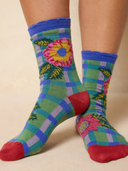 Boxed Boho Sock Set, Set of 3 - Retro Pink Floral