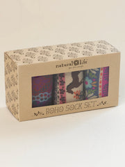 Boxed Boho Sock Set, Set of 3 - Horse