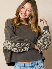 Hayden Cotton Sweatshirt - Charcoal