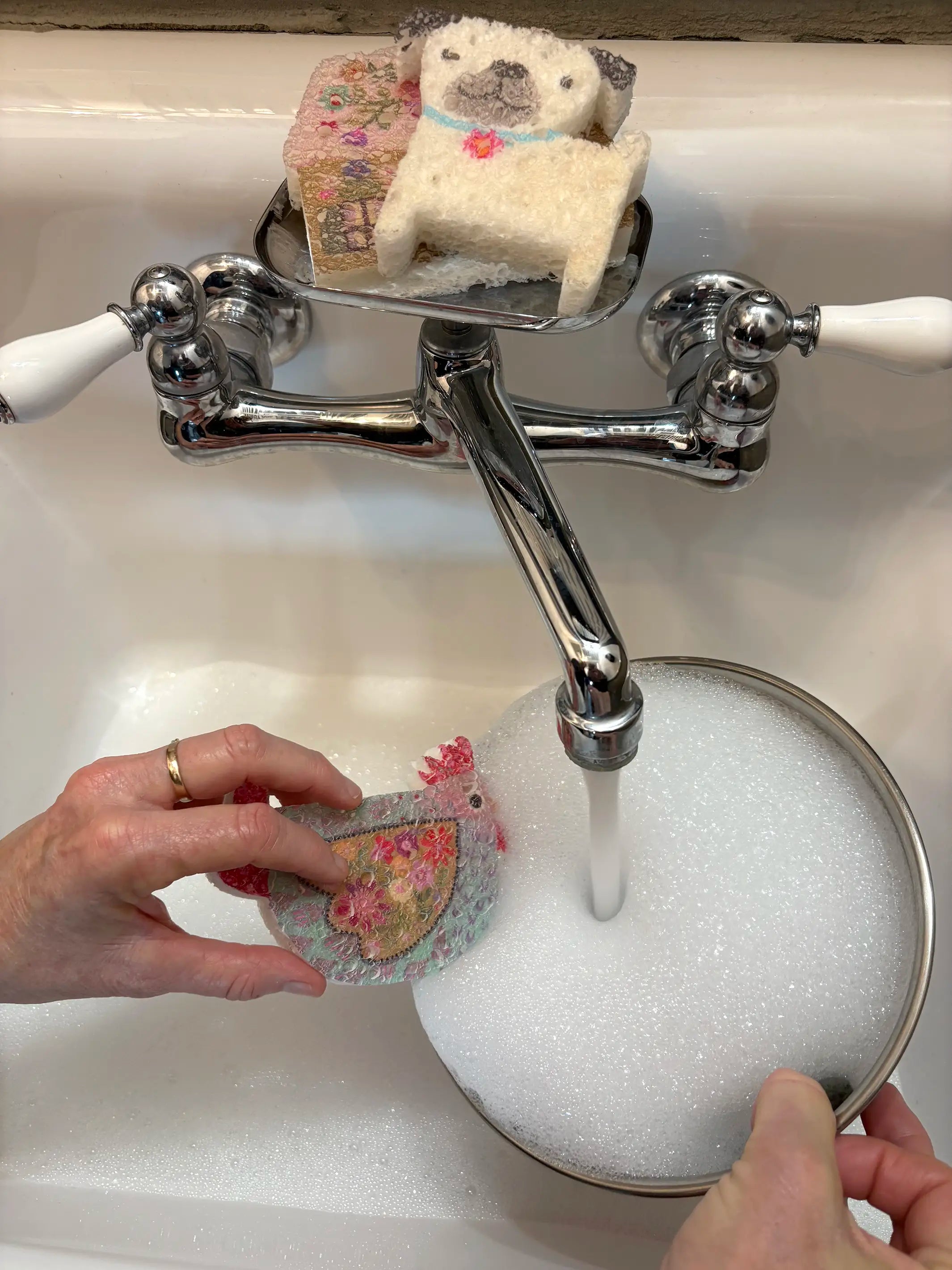 Puff Up Sponges, Set of 5 - Heart